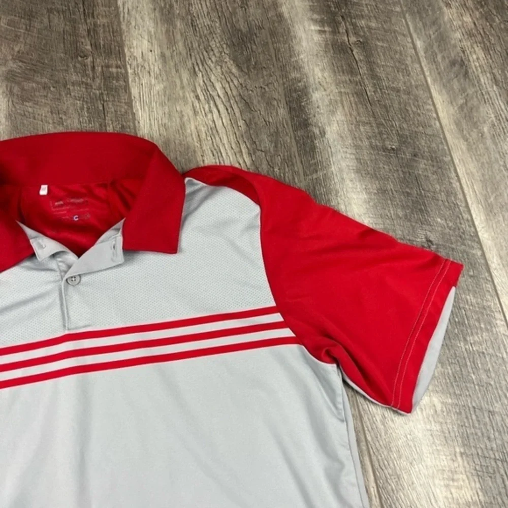 Adidas‎ Mens Red Stripe Polo Top